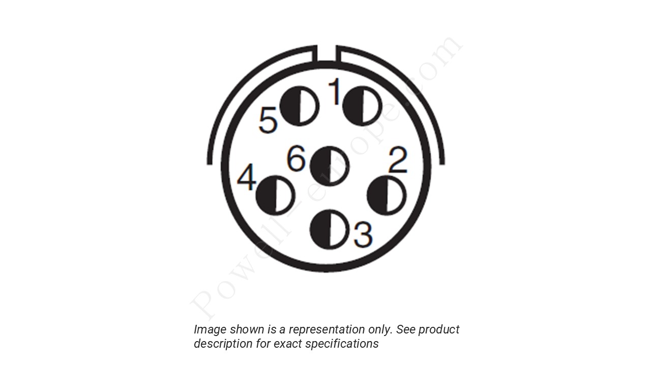 Image showing the insert arrangement and polarization of the Amphenol D38999/20TA35PN