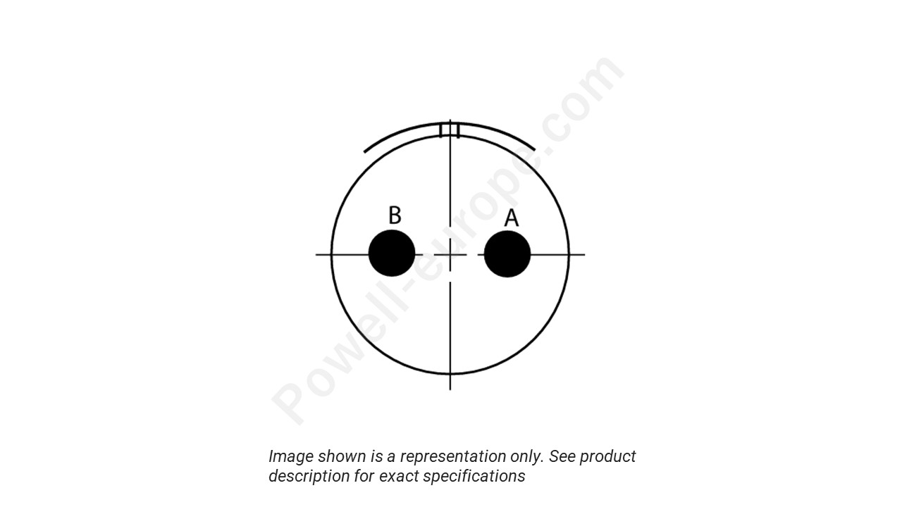 Image showing the insert arrangement and polarization of the Conesys D38999/26ZB2AN