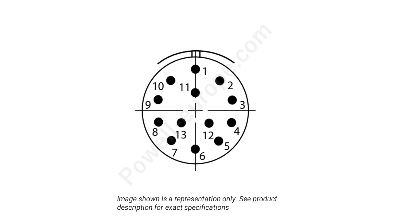Image showing the insert arrangement and polarization of the Conesys D38999/26ZB35AN