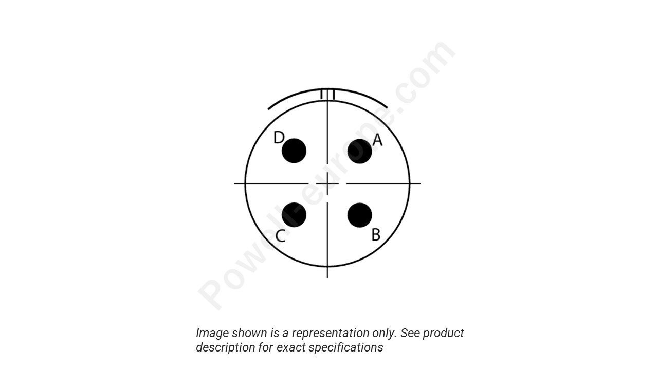 Image showing the insert arrangement and polarization of the Conesys D38999/26ZB4AN