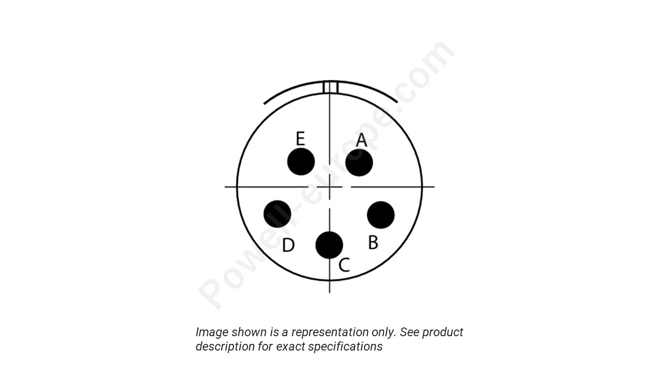Image showing the insert arrangement and polarization of the Conesys D38999/26ZB5AA