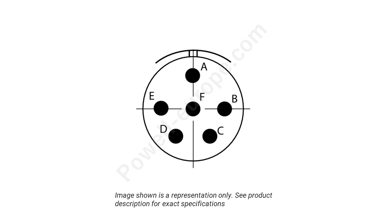 Image showing the insert arrangement and polarization of the Conesys D38999/26ZB98AN
