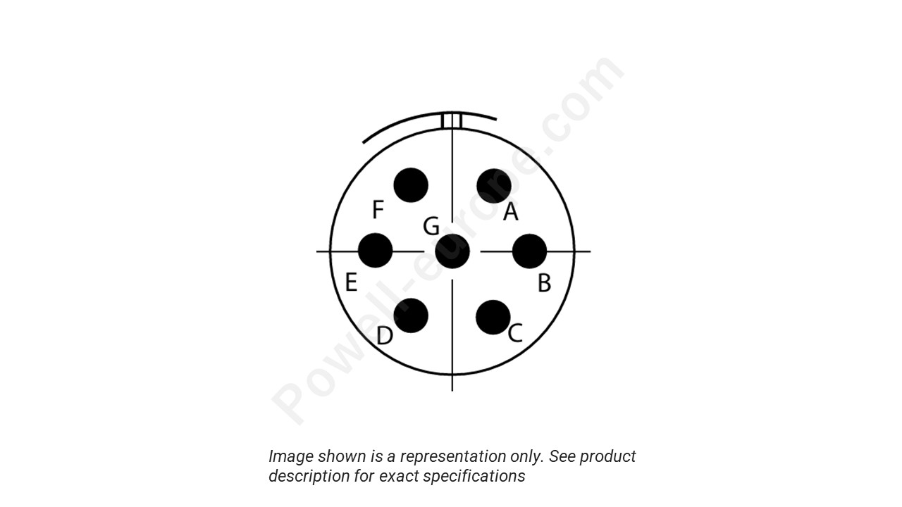Image showing the insert arrangement and polarization of the Conesys D38999/26ZB99AA