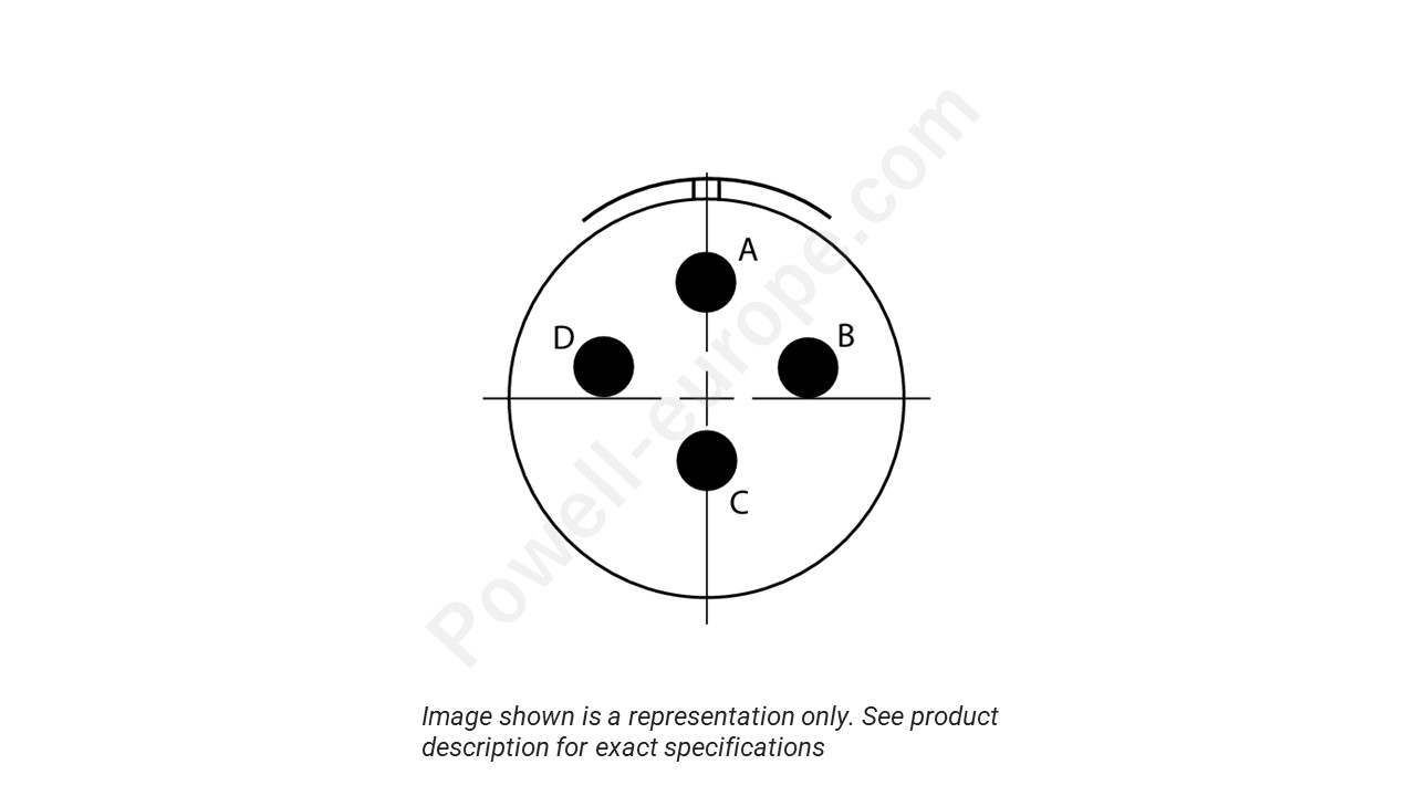 Image showing the insert arrangement and polarization of the Conesys D38999/26ZC4AN