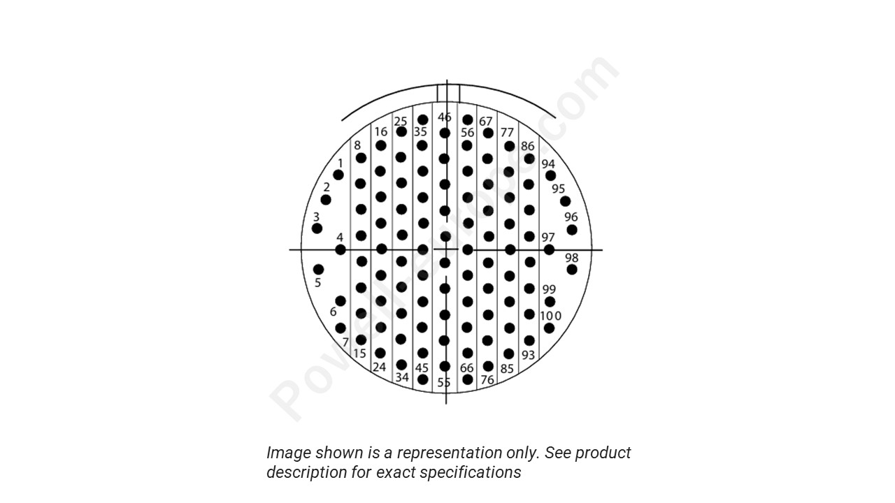 Image showing the insert arrangement and polarization of the Conesys D38999/26ZH35AA