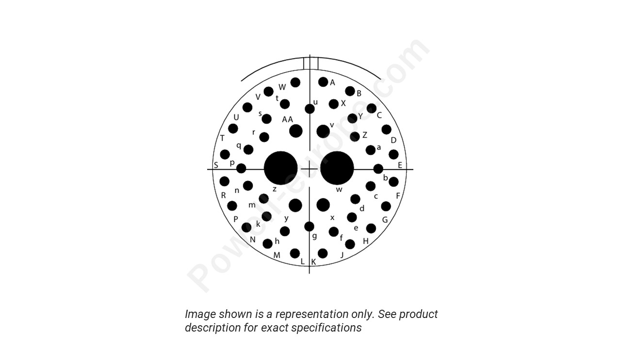 Image showing the insert arrangement and polarization of the Conesys D38999/26ZJ46AN