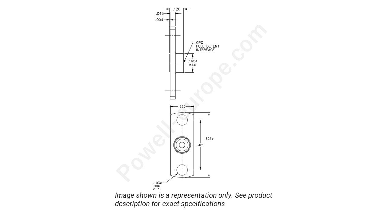 Image showing an extract of the 2D drawing of the Corning Gilbert 0119-948-3