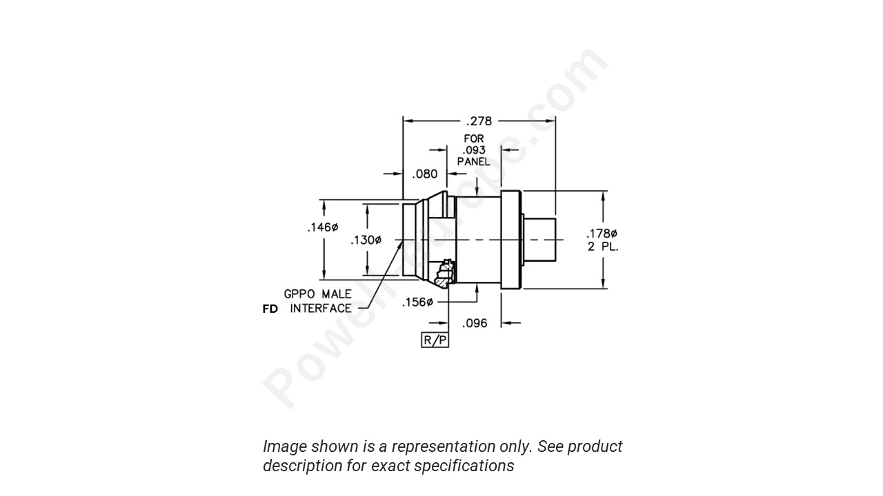Image representing the style and polarization of the Corning Gilbert B016-B33-01