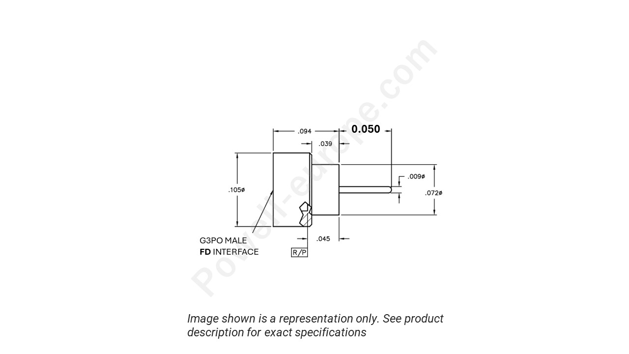 Image representing the style and polarization of the Corning Gilbert R007-L43-05-050-R