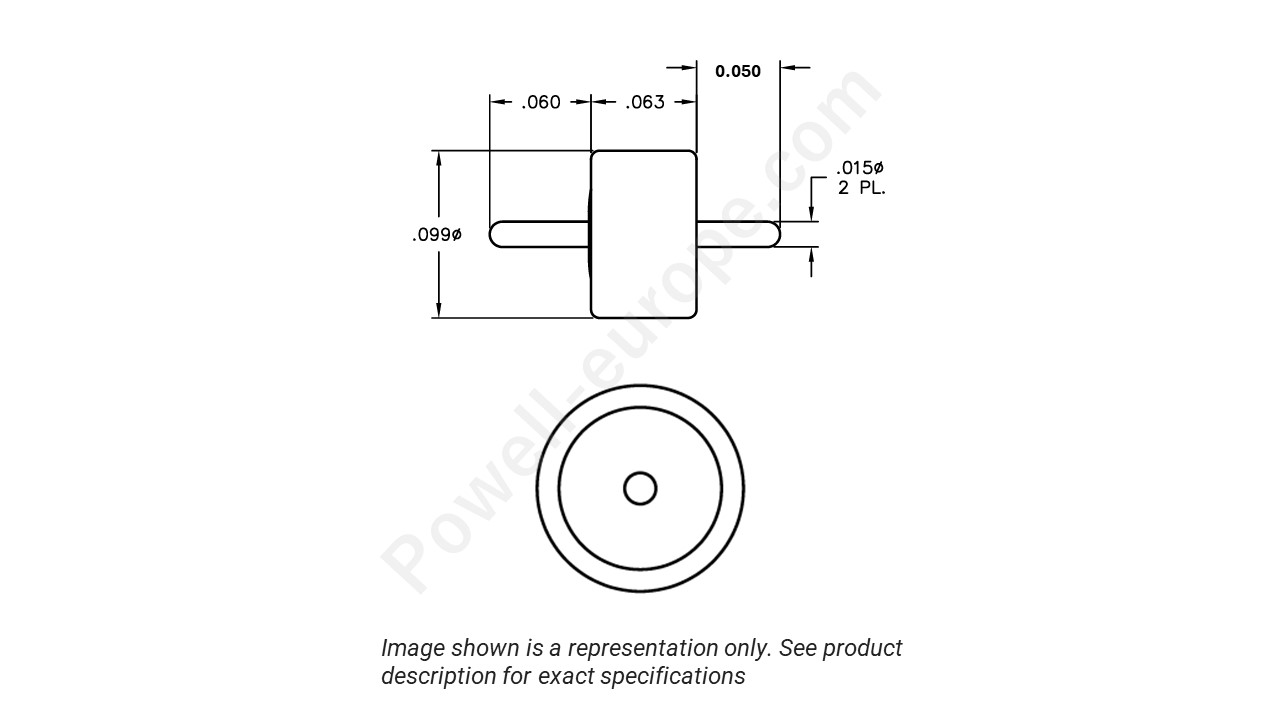 Image showing an extract of the 2D drawing of the Corning Gilbert Y007-L42-03