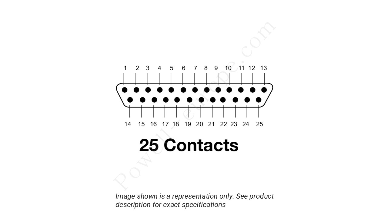 Image showing the insert arrangement and polarization of the ITT Cannon M83513/03-D03N