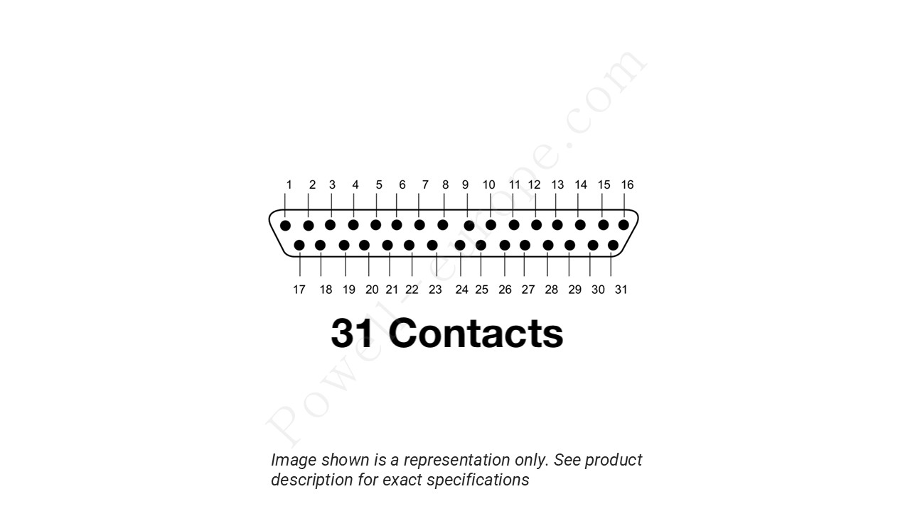 Image showing the insert arrangement and polarization of the ITT Cannon M83513/03-E11N