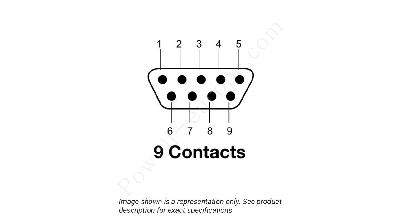 Image showing the insert arrangement and polarization of the ITT Cannon M83513/03-A02N