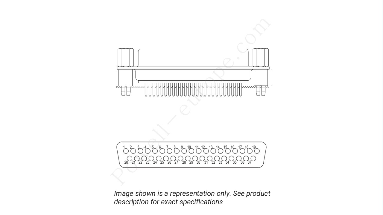 Image showing the insert arrangement and polarization of the Positronic MD37F320000