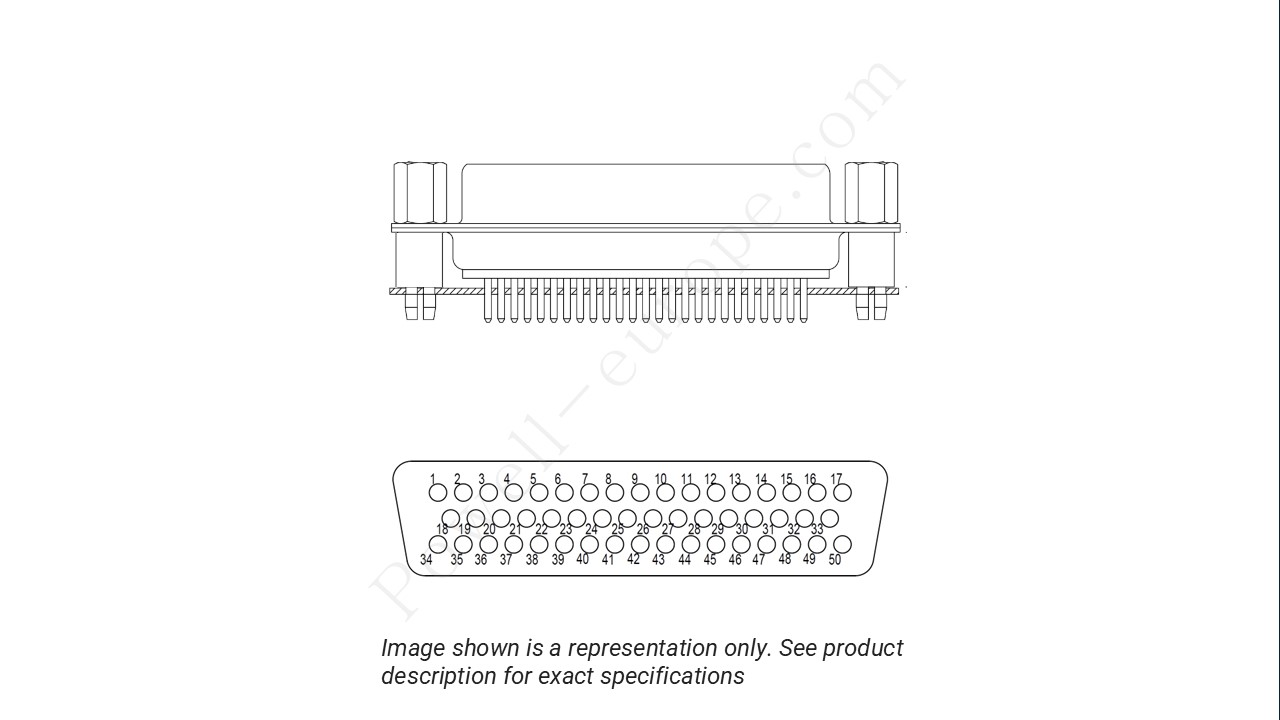 Image showing the insert arrangement and polarization of the Positronic MD50M32000Z/AA